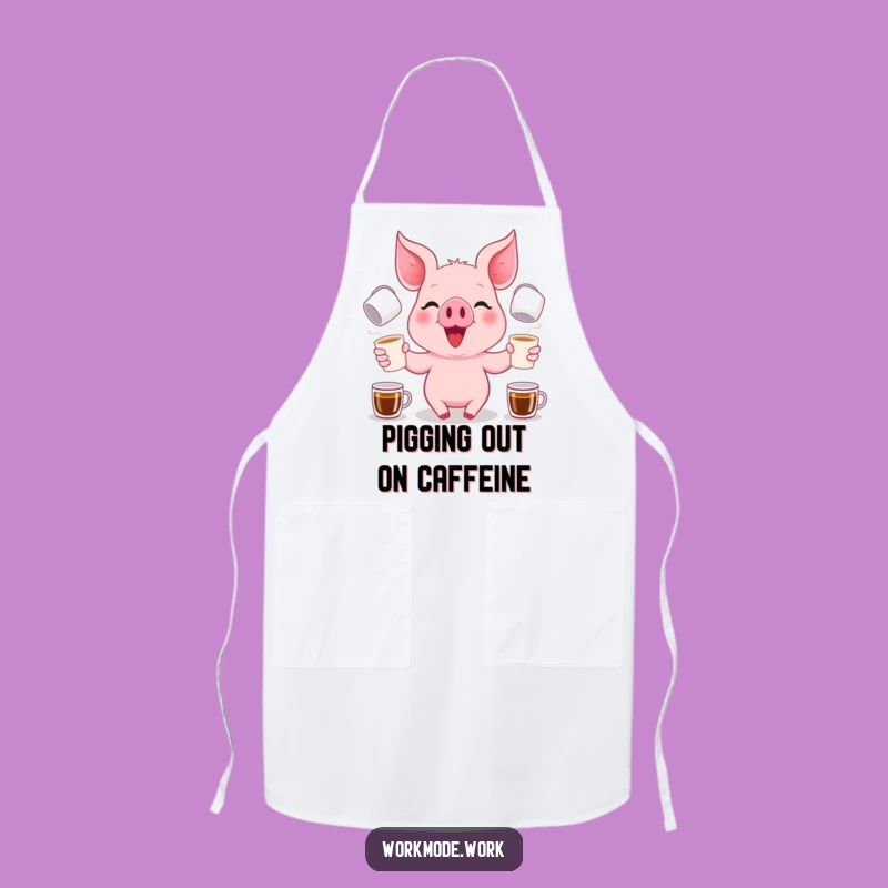 Funny Piglet Coffee Juggler Apron: Master Your Kitchen with a Smile