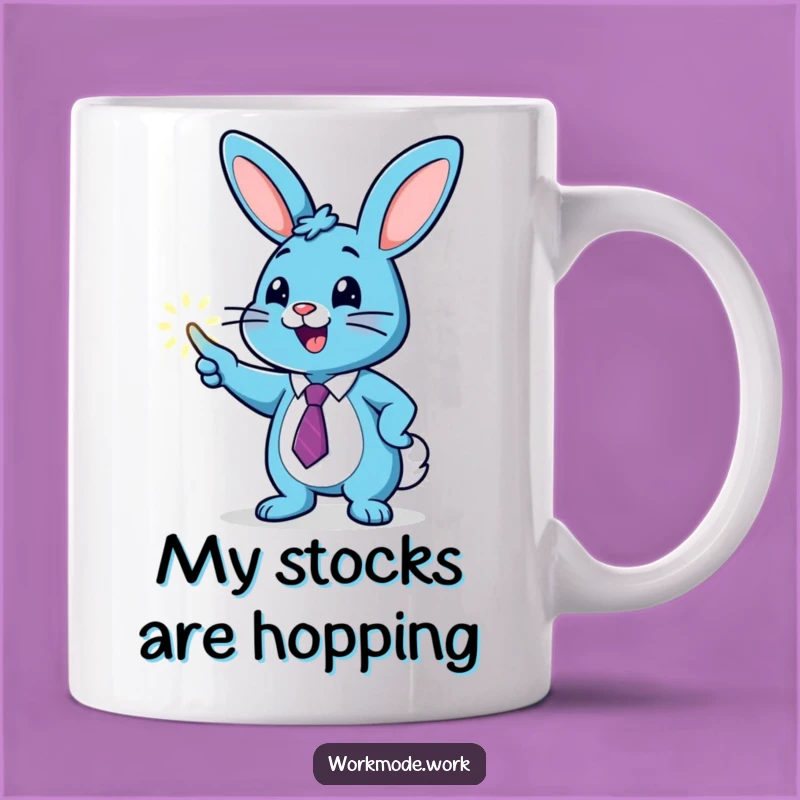 Funny Bunny Graph Mug: Hilarious Investor Gift!