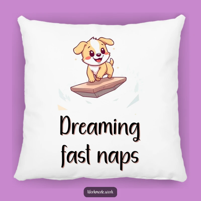 Funny Puppy Pillow: Cozy Digital Zoomies Puppy, Soft Funny Gift for Cuddles