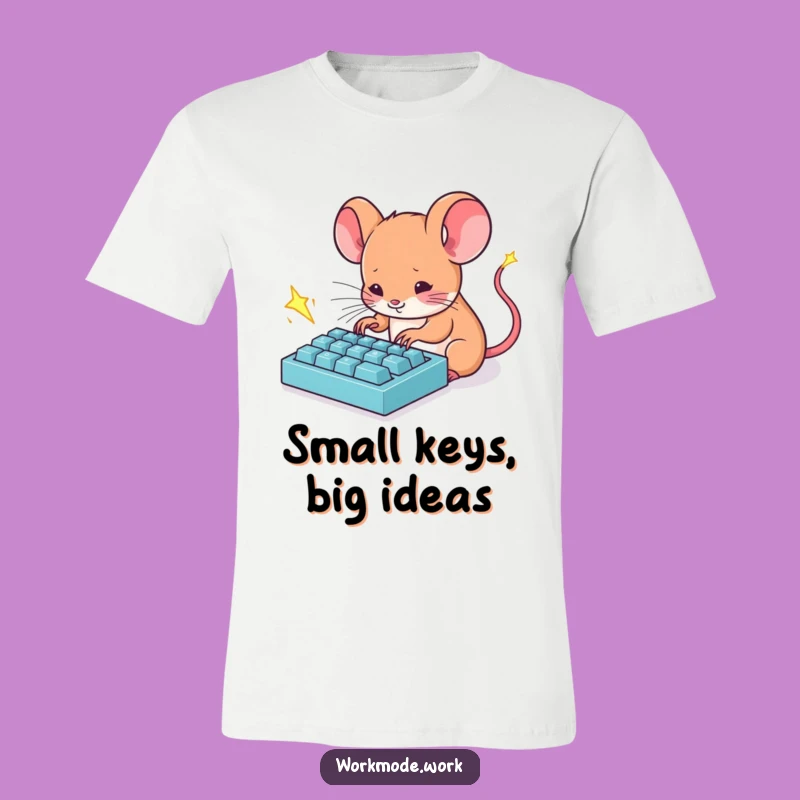 Funny Mouse Typist T-Shirt: Hilarious keyboard graphic tee, perfect funny gift for writers.